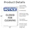 Signmission Closed For Cleaning, 12 in W x Rectangle, Aluminum OS-2PACK-NS-A-1218-V-10674 - alternate 2
